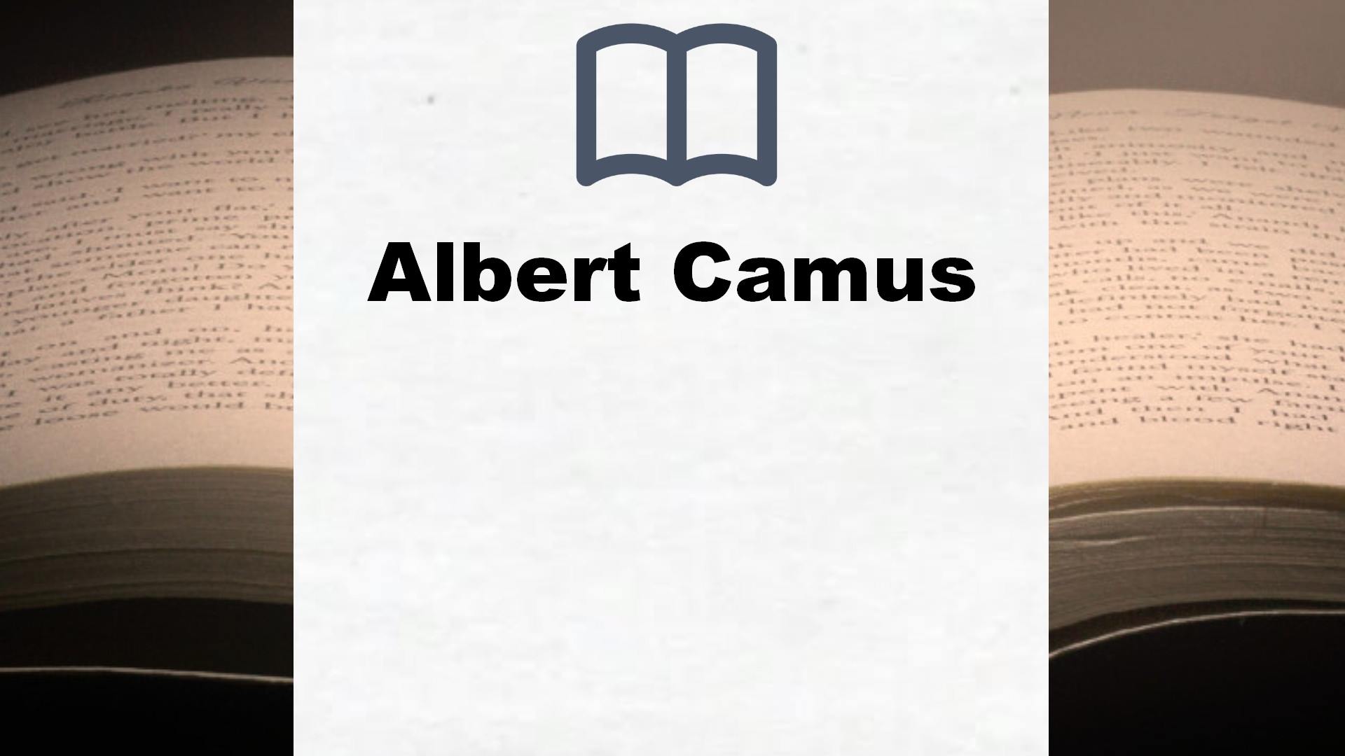 Albert Camus Bücher