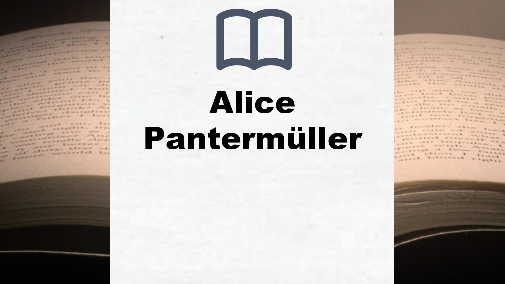 Alice Pantermüller Bücher