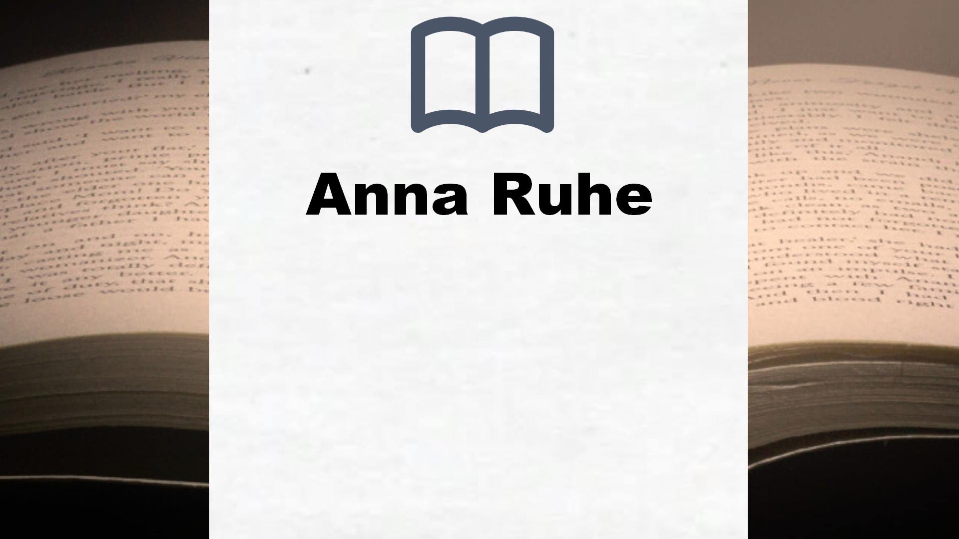 Anna Ruhe Bücher