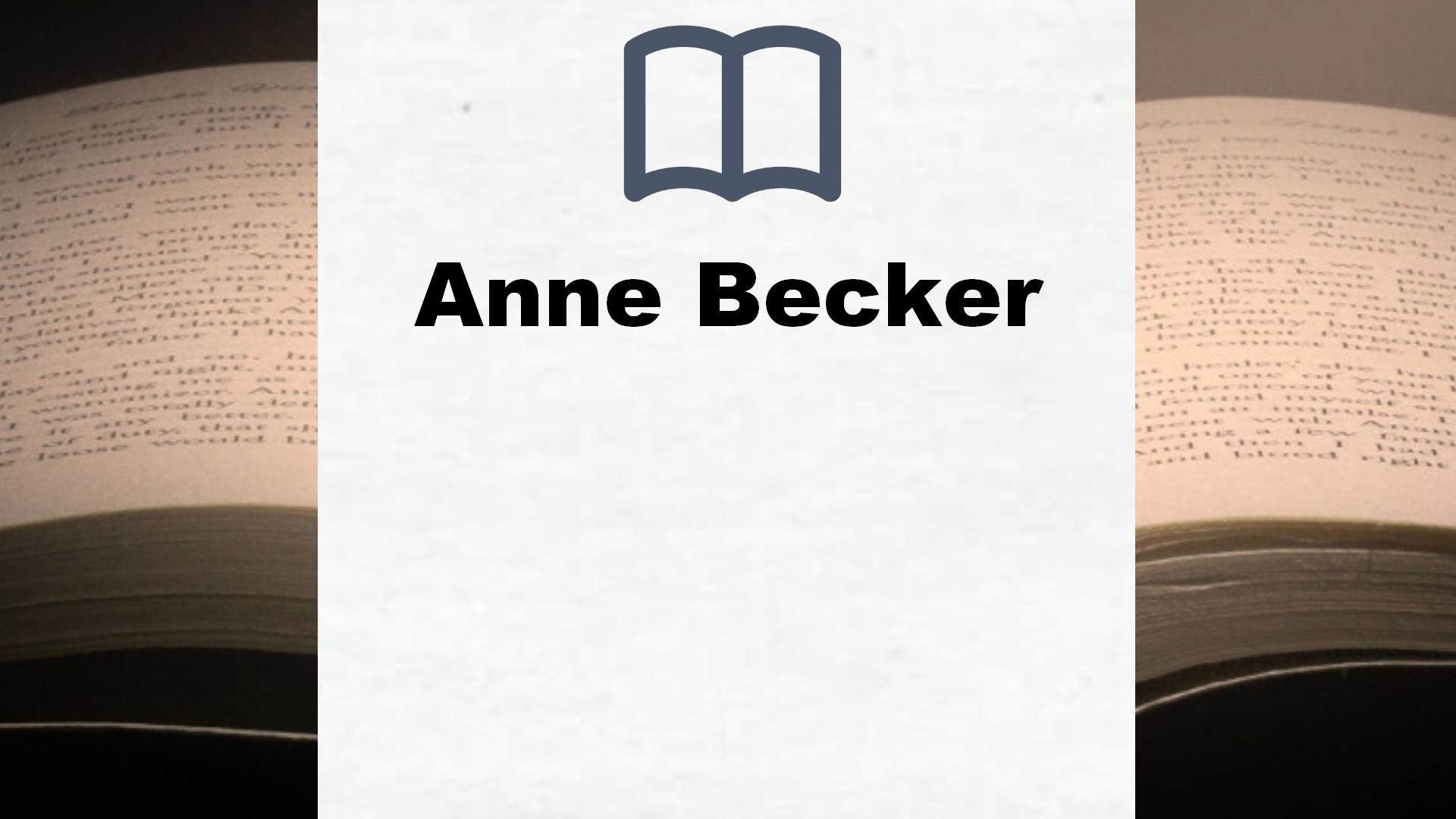 Anne Becker Bücher