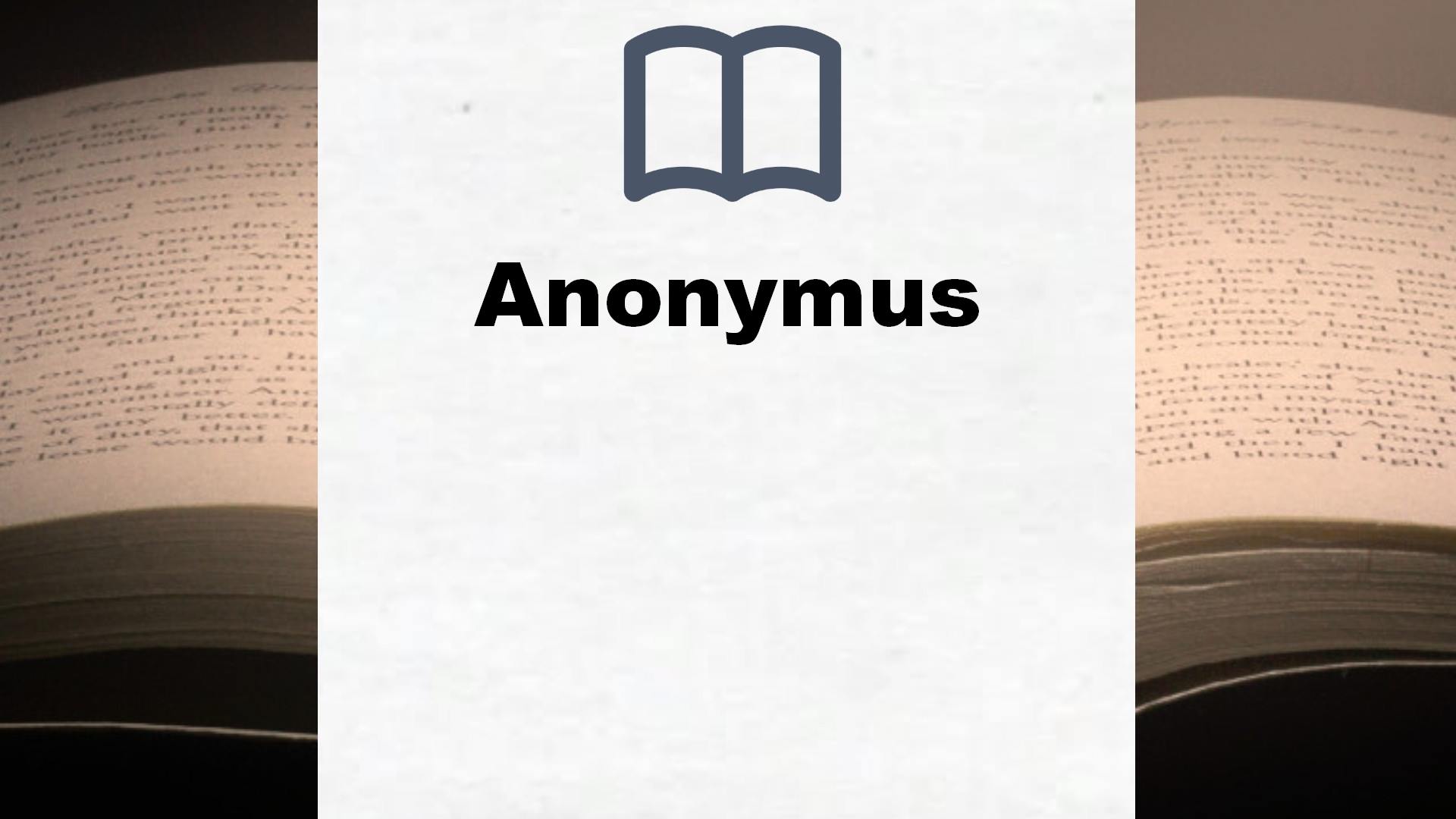 Anonymus Bücher