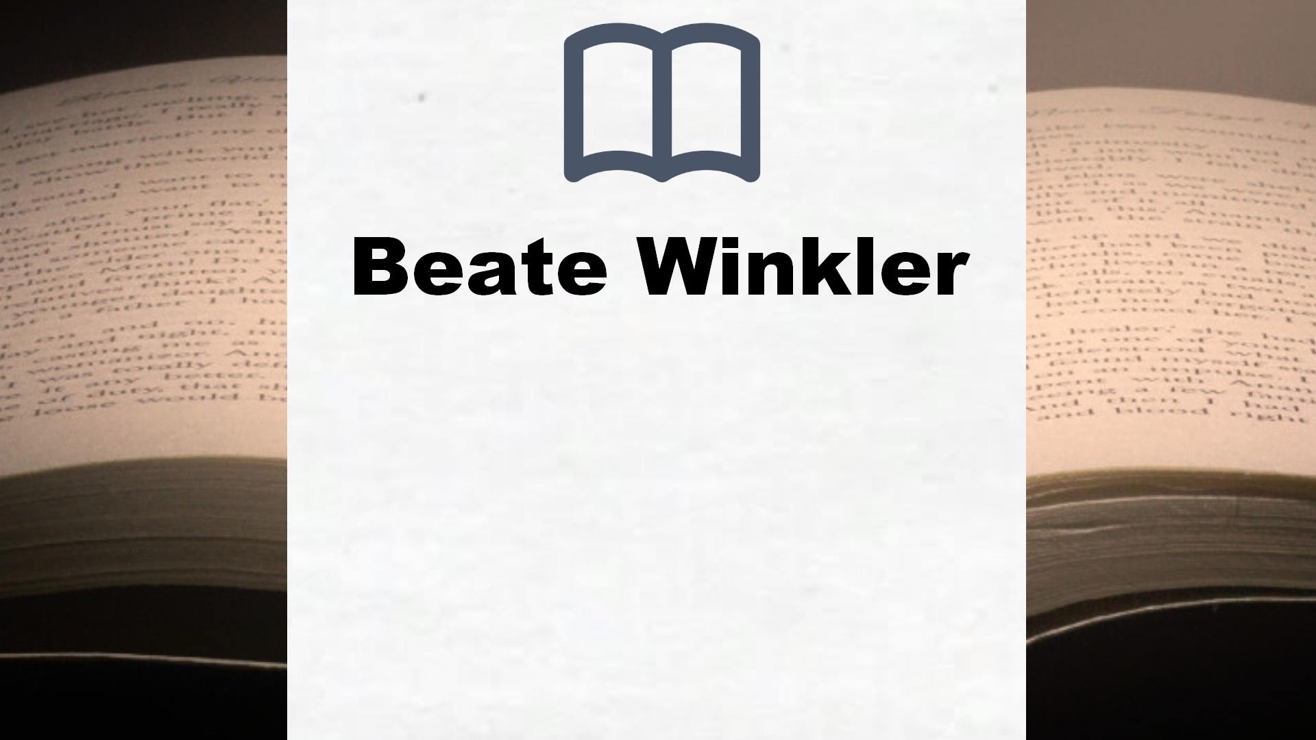 Beate Winkler Bücher