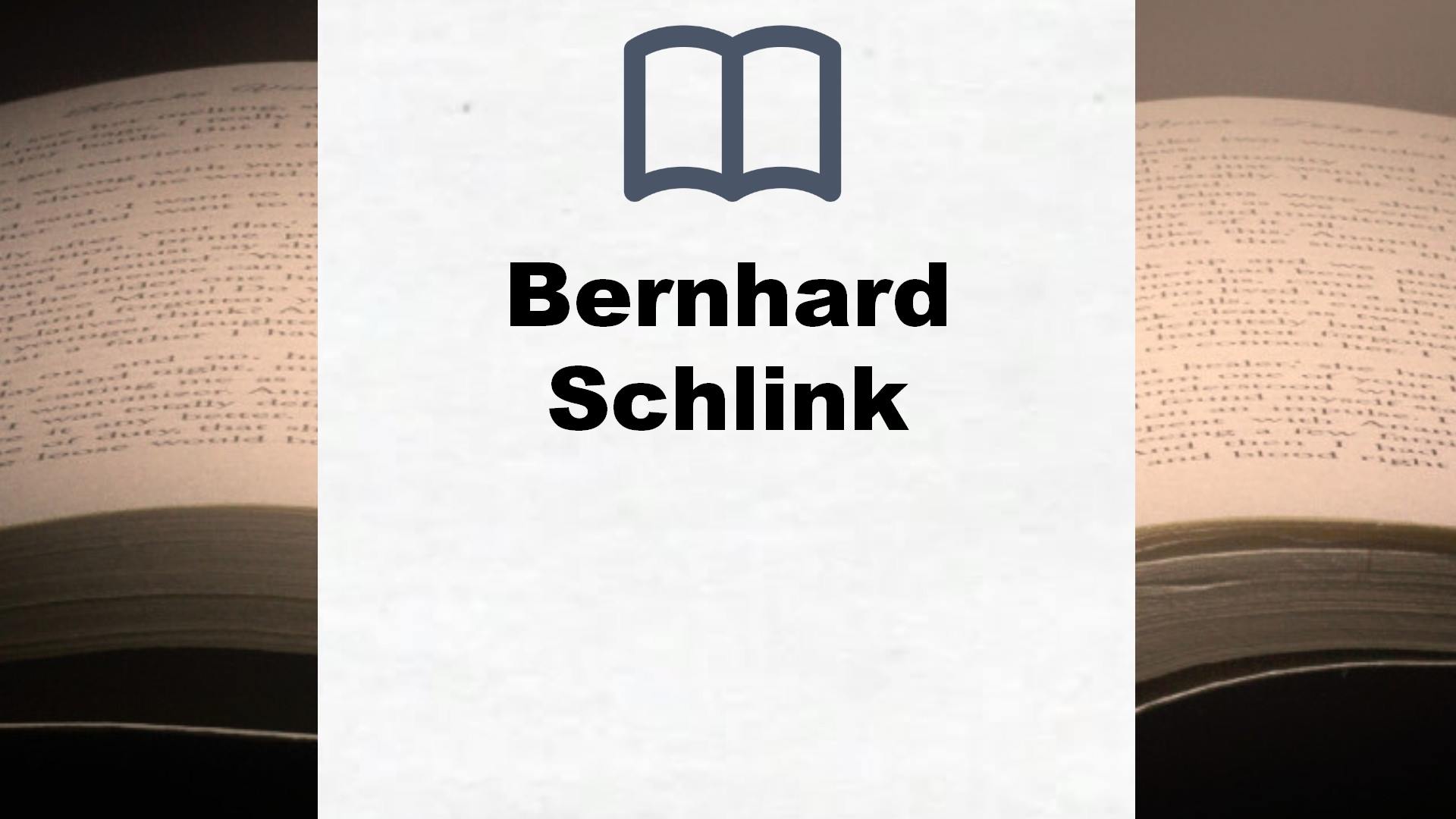 Bernhard Schlink Bücher