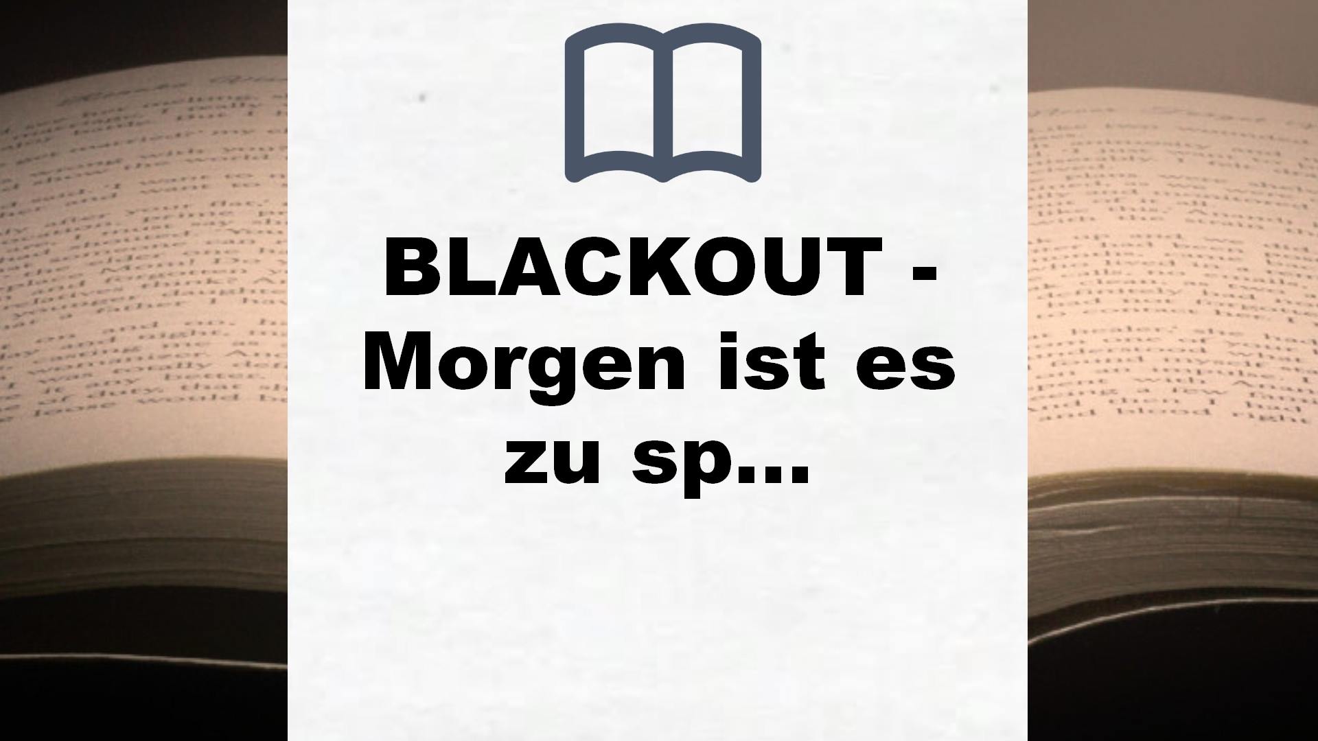 BLACKOUT – Morgen ist es zu spät: Roman – Buchrezension