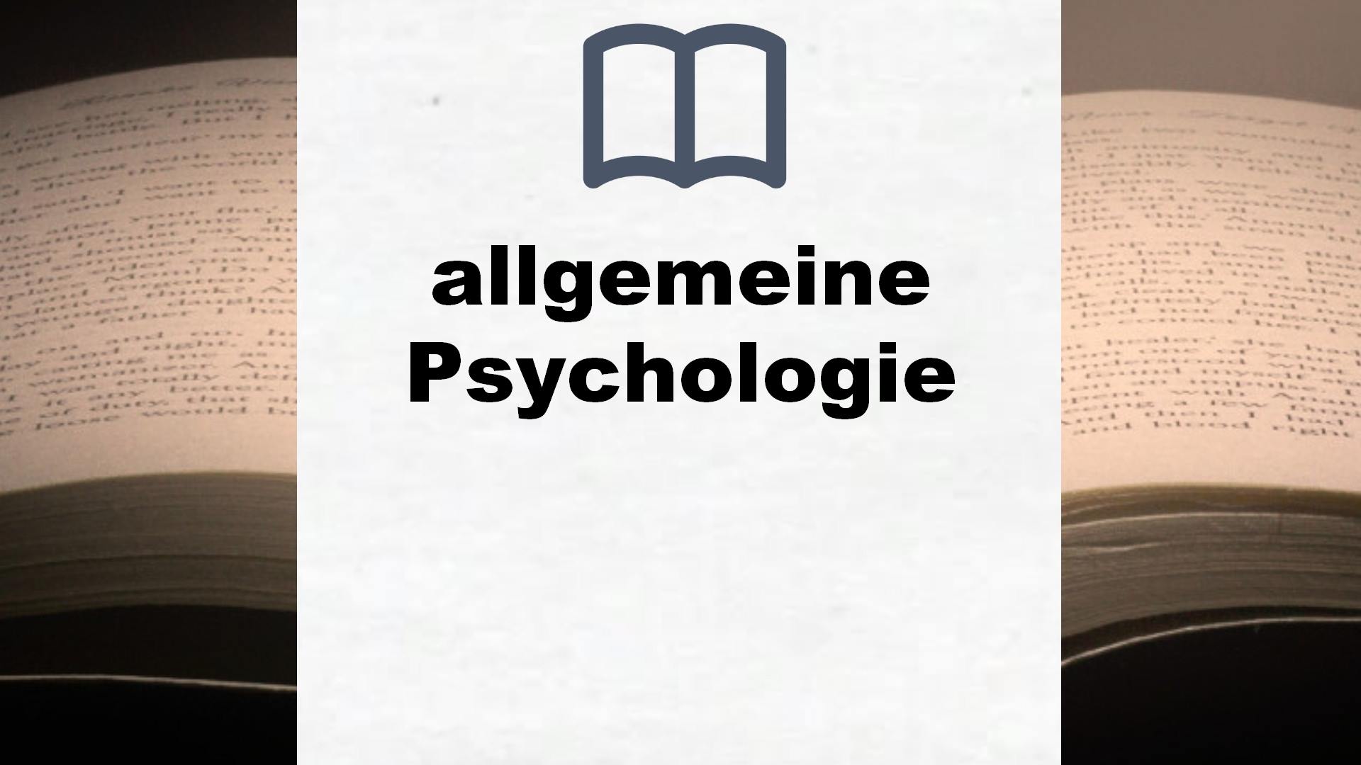 Bücher über allgemeine Psychologie
