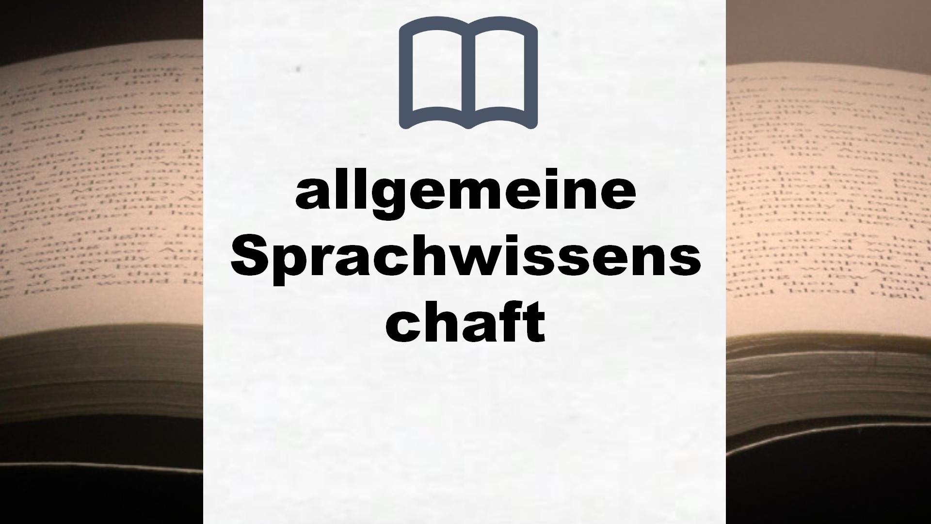 Bücher über allgemeine Sprachwissenschaft