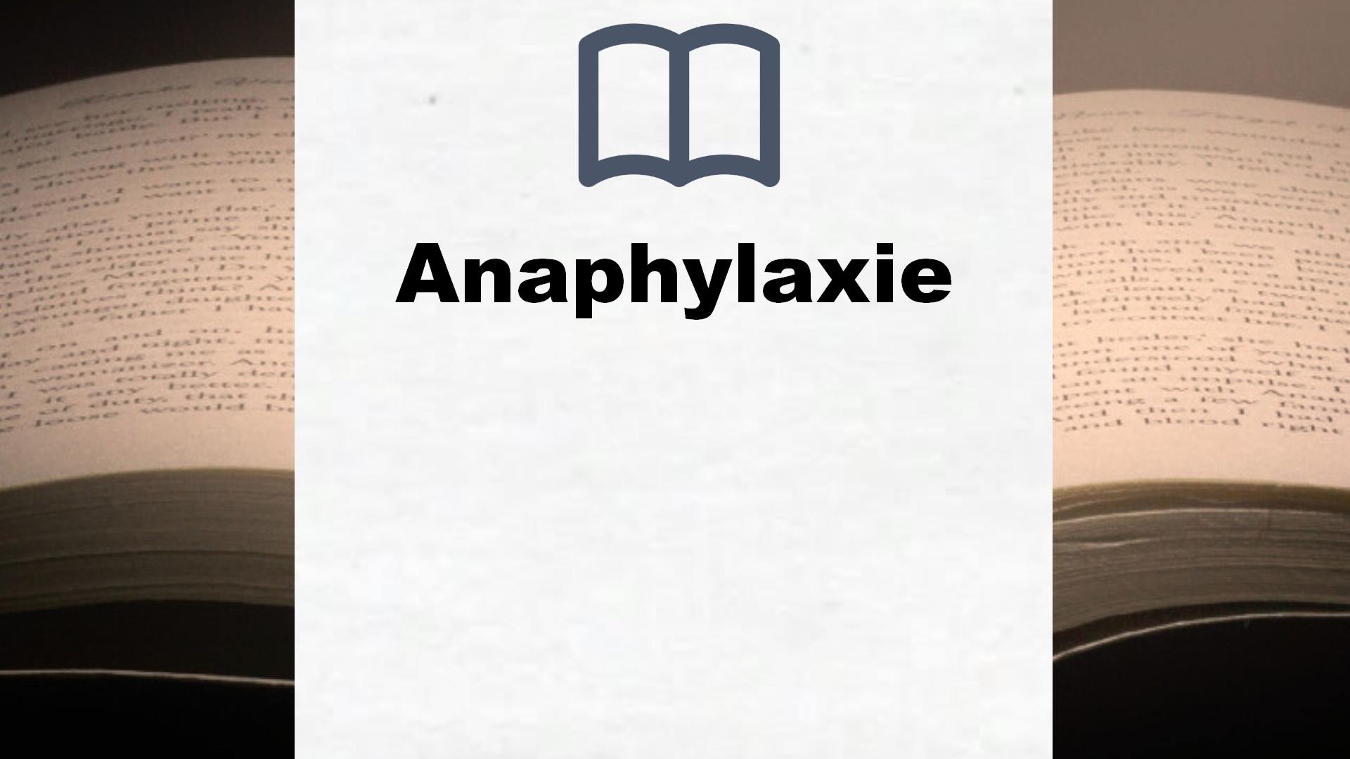 Bücher über Anaphylaxie