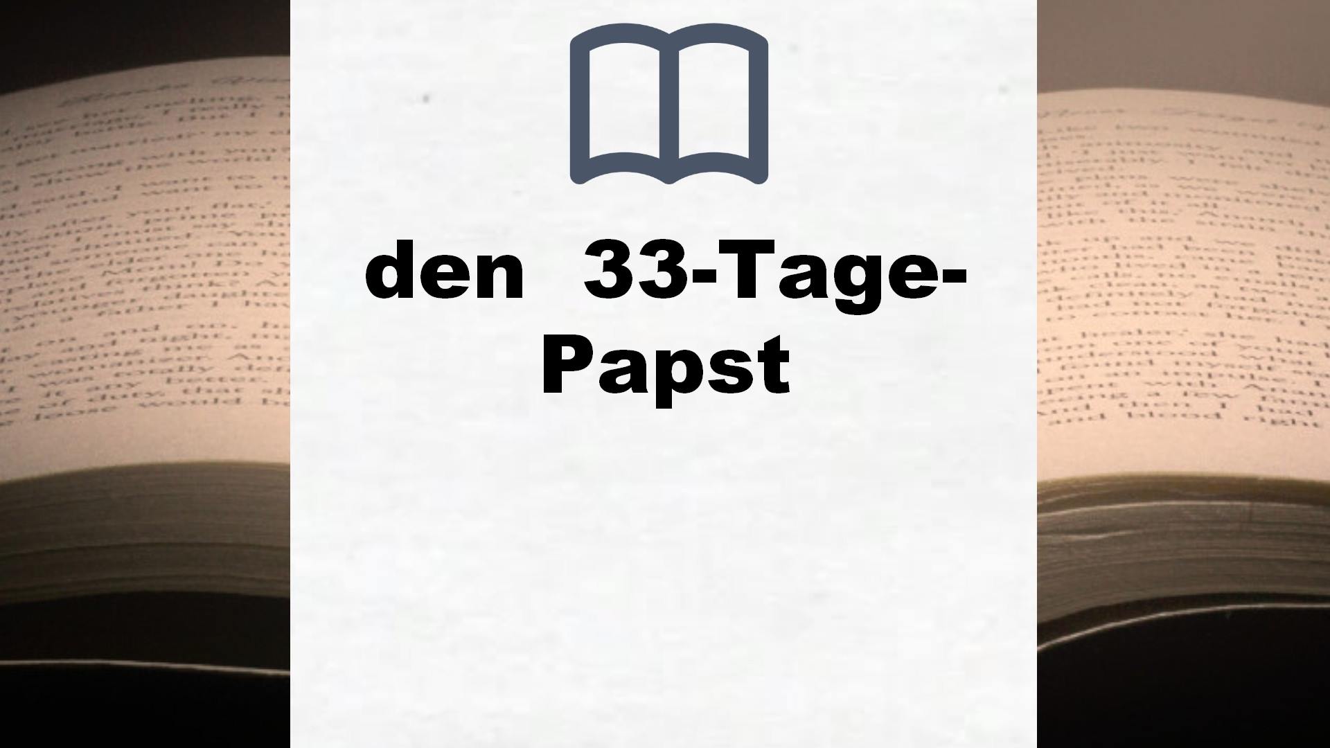 Bücher über den  33-Tage-Papst