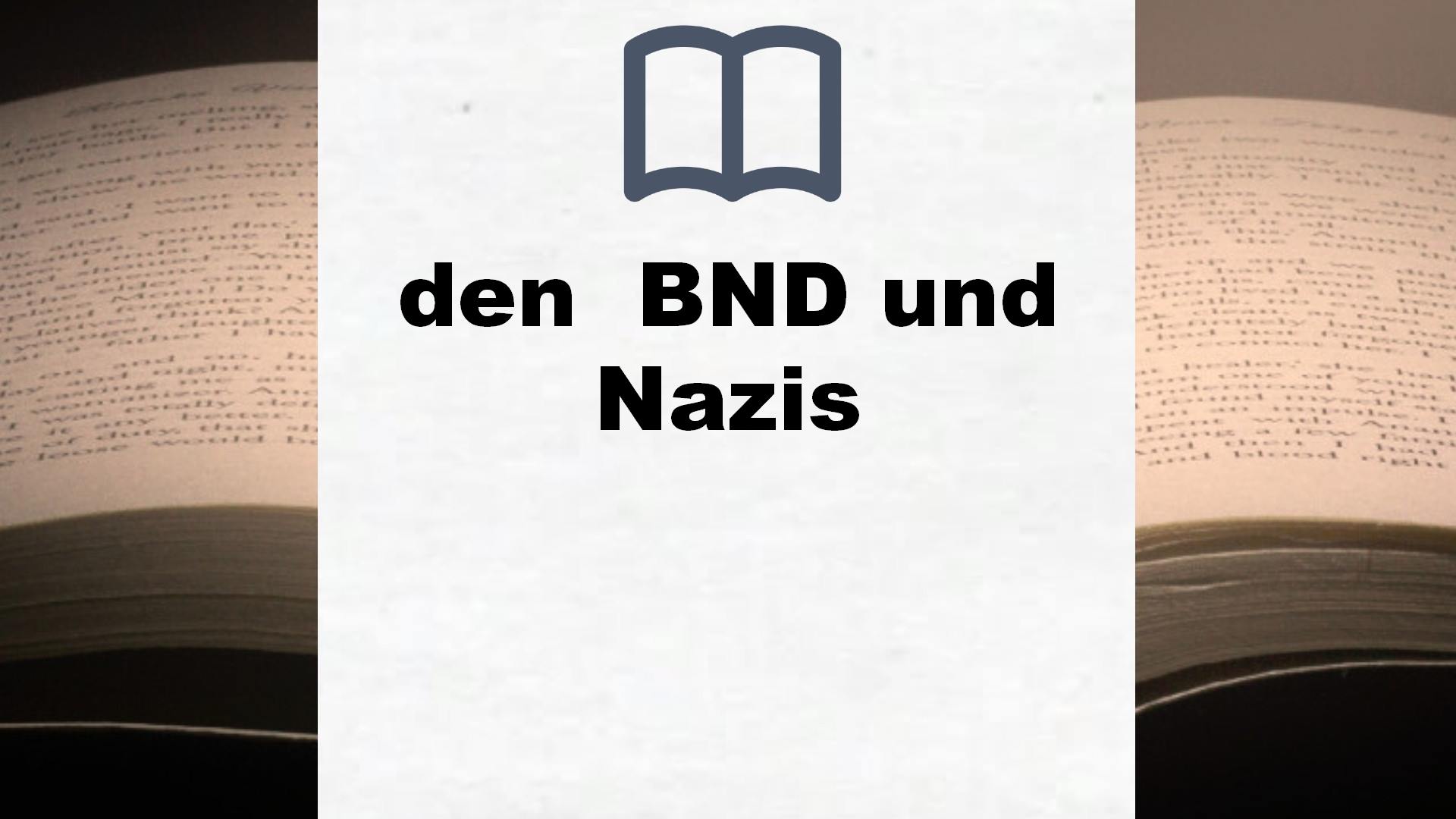 Bücher über den  BND und Nazis