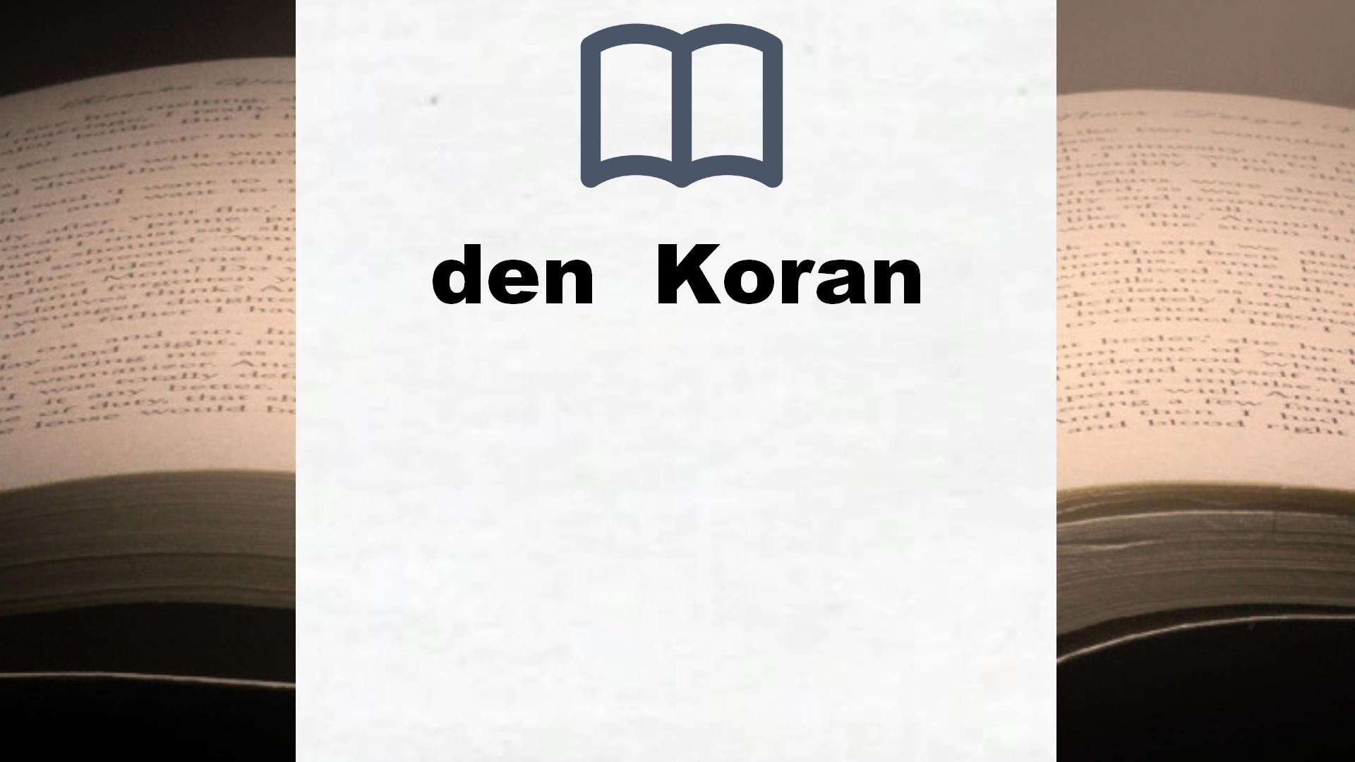 Bücher über den  Koran