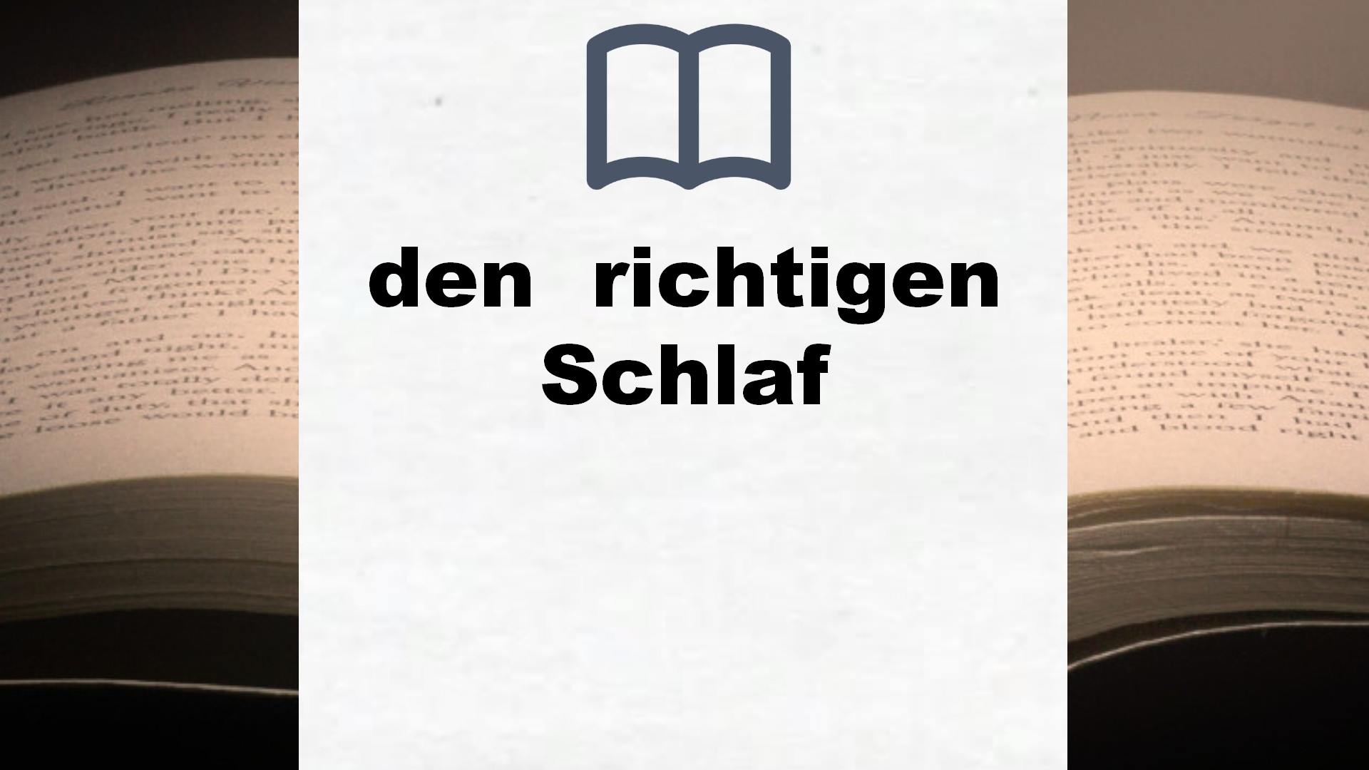 Bücher über den  richtigen Schlaf