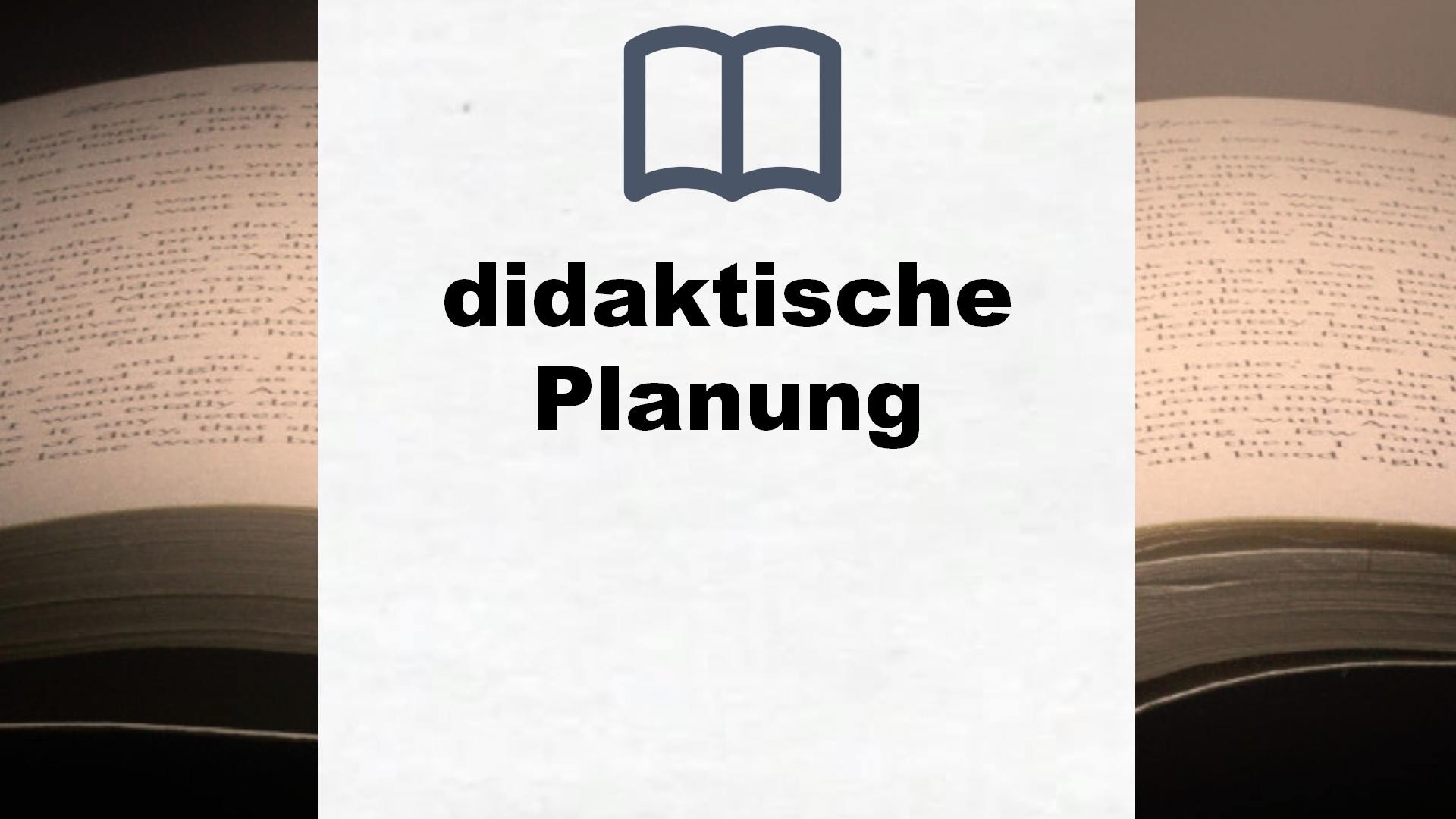 Bücher über didaktische Planung
