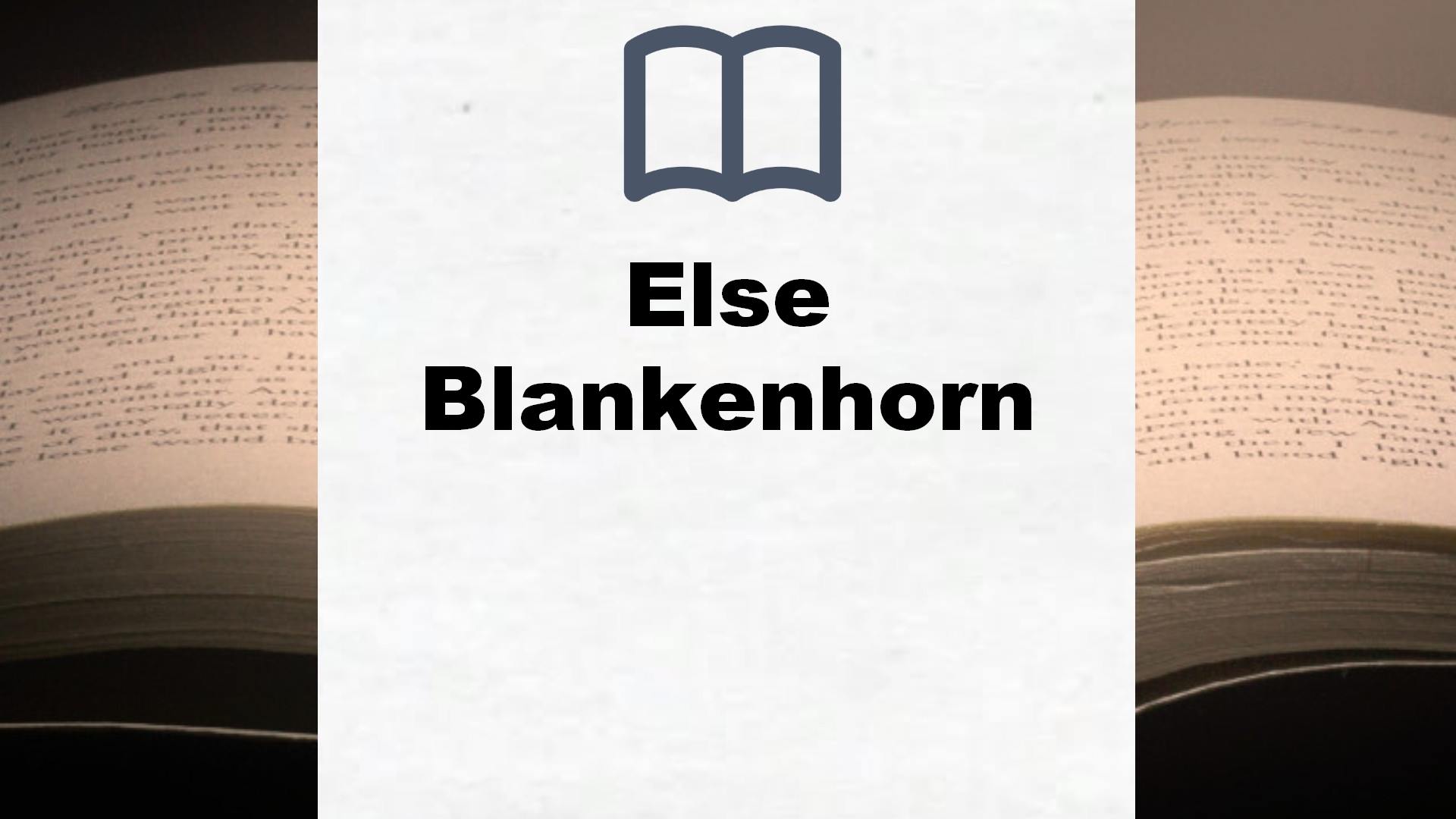 Bücher über Else Blankenhorn