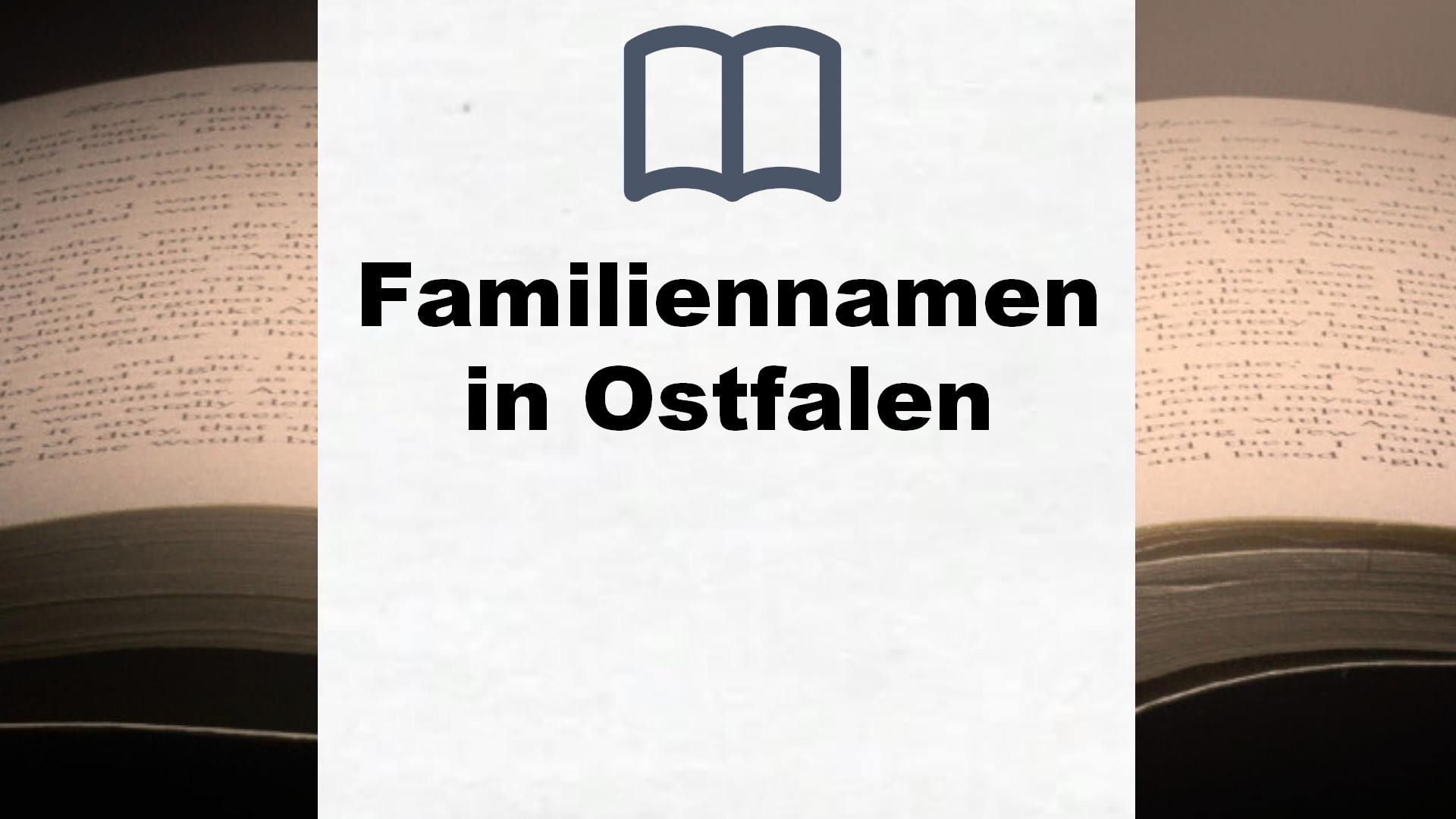 Bücher über Familiennamen in Ostfalen