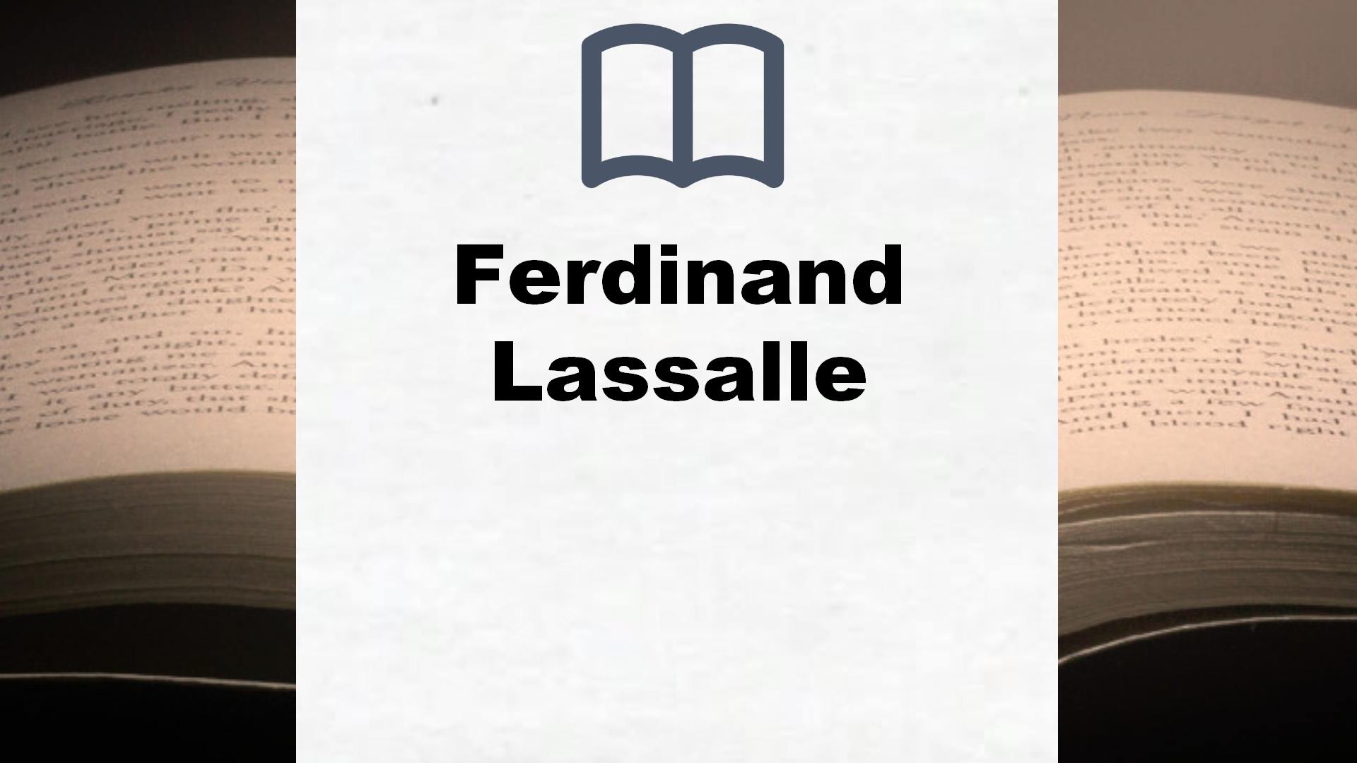 Bücher über Ferdinand Lassalle