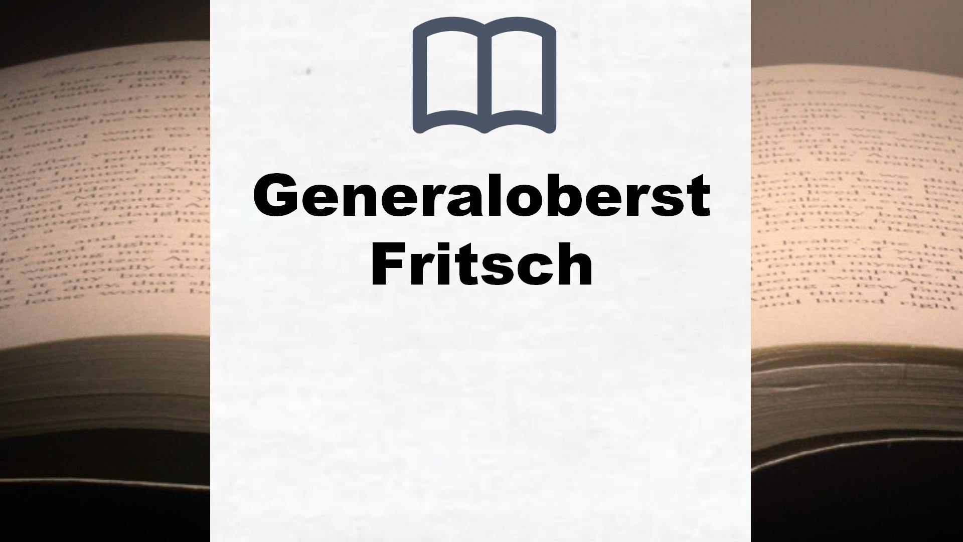 Bücher über Generaloberst Fritsch