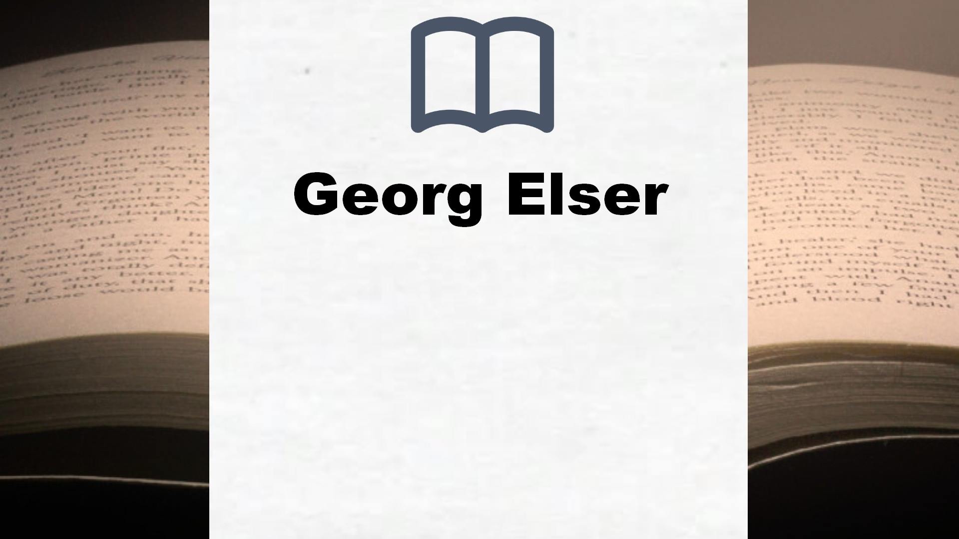 Bücher über Georg Elser