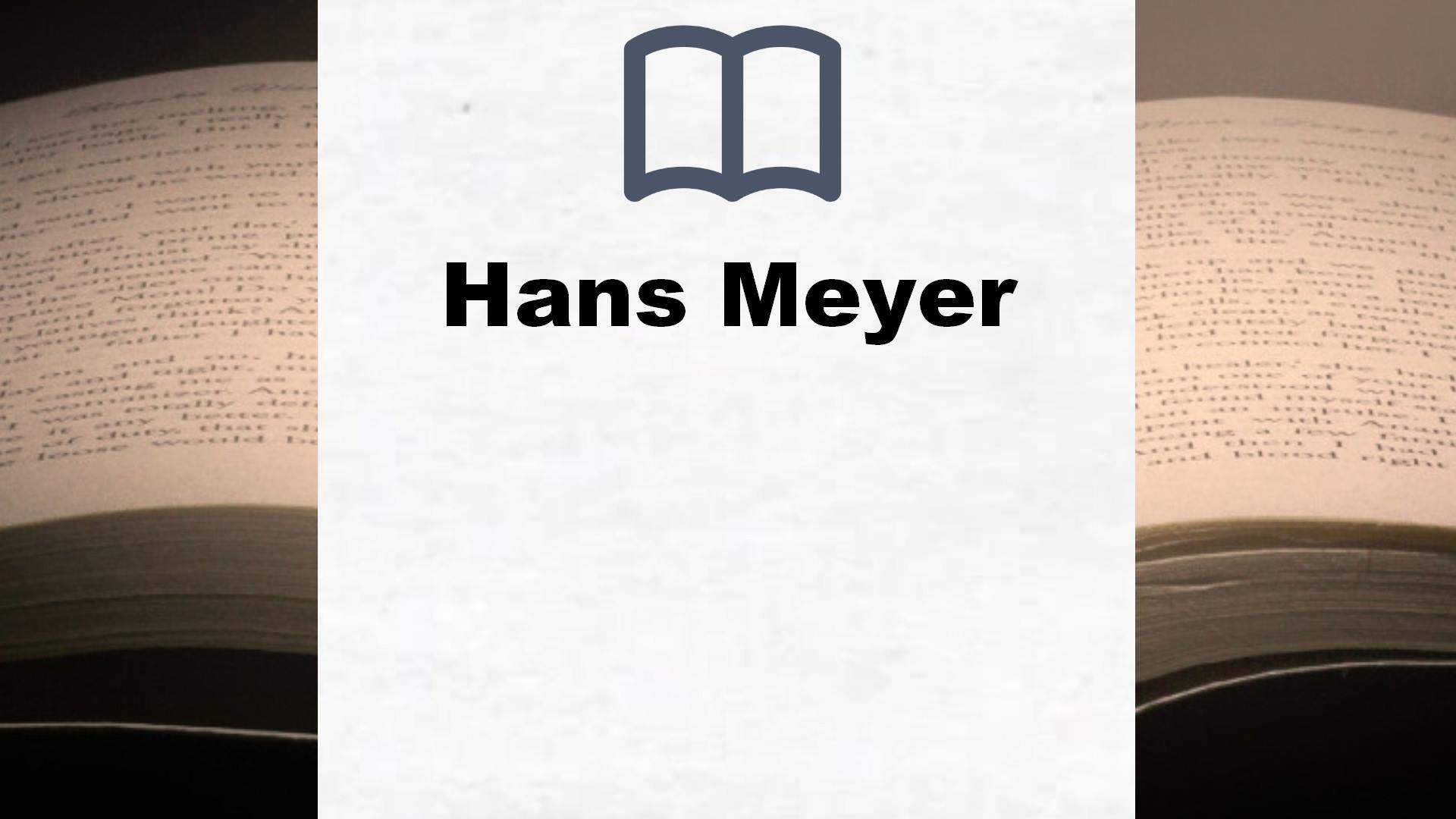 Bücher über Hans Meyer