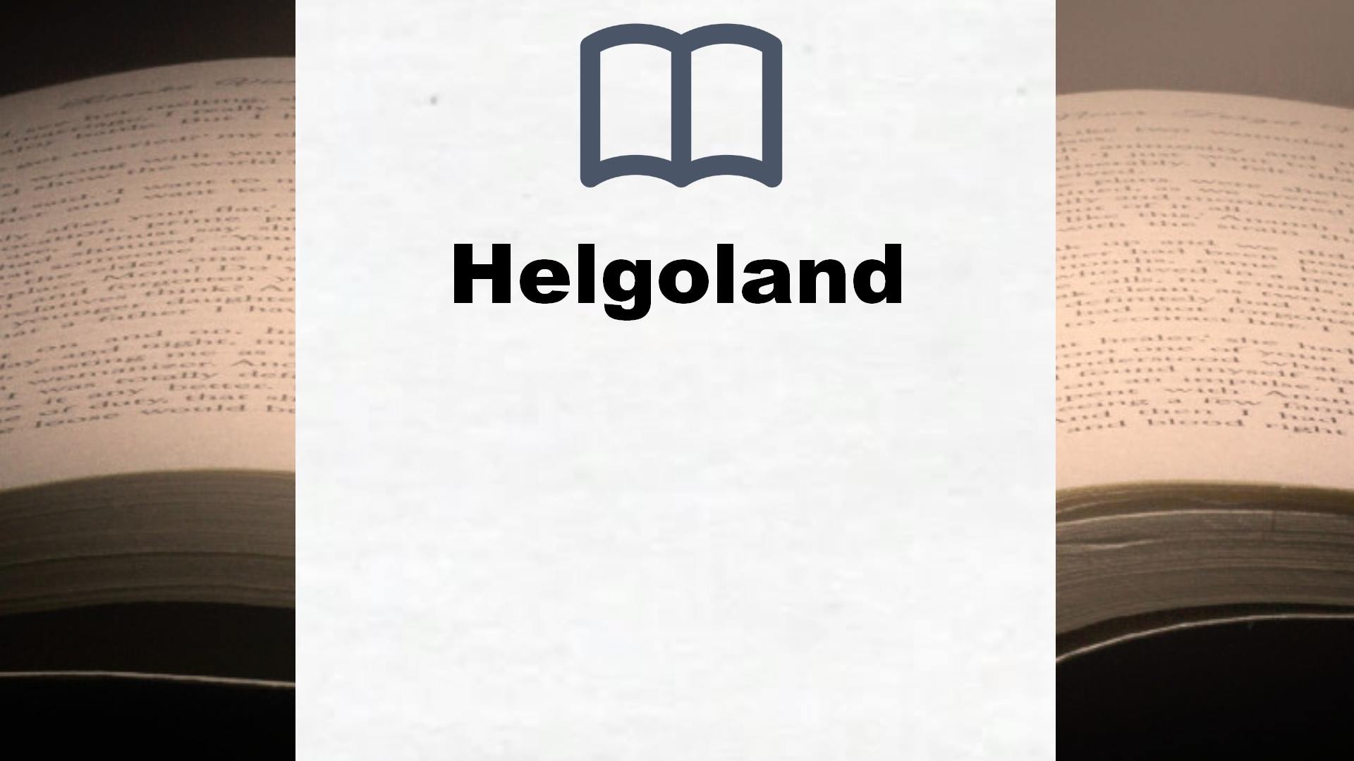 Bücher über Helgoland