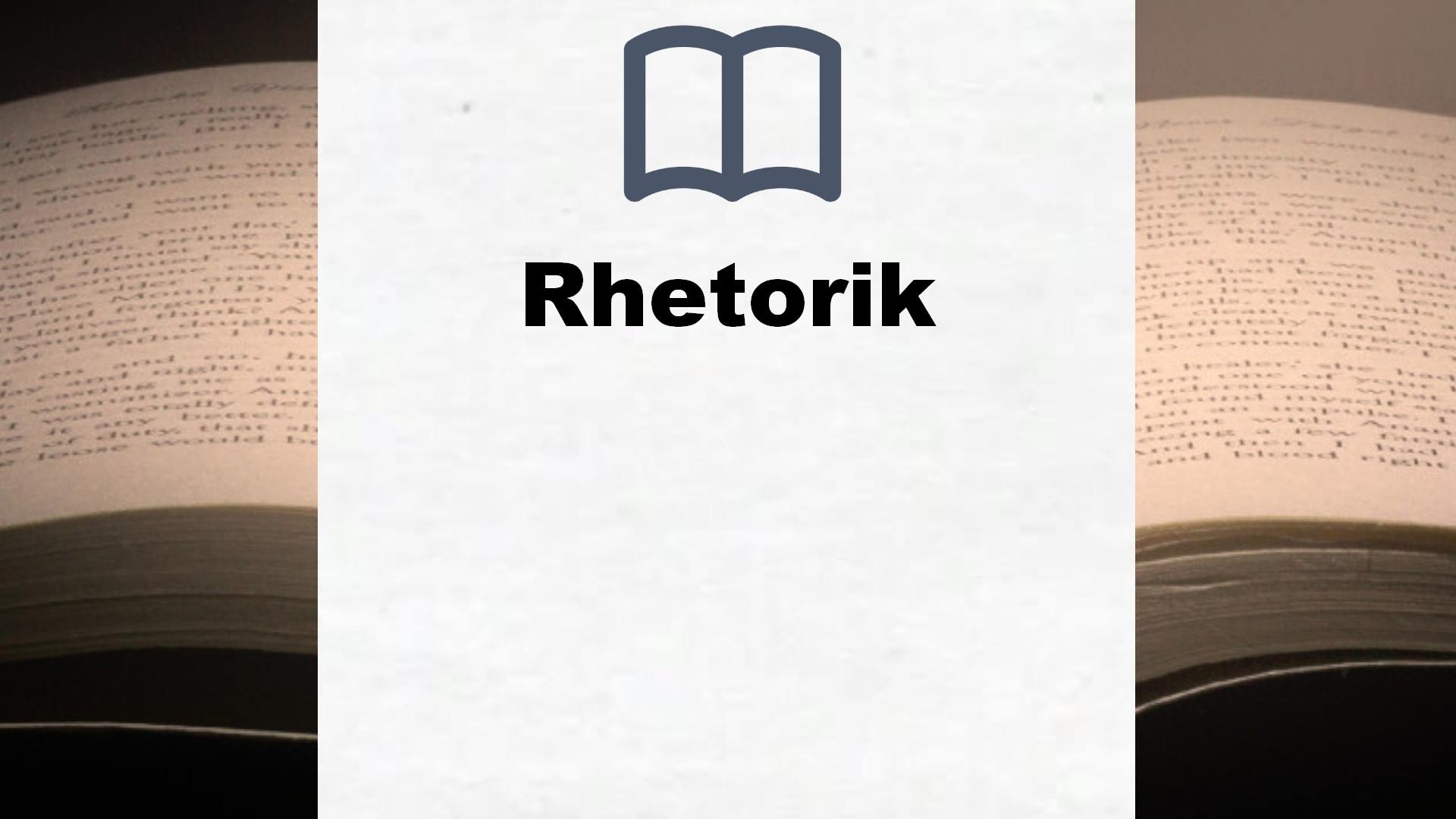 Bücher über Rhetorik