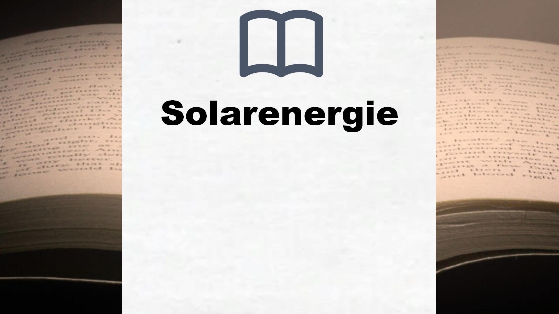 Bücher über Solarenergie