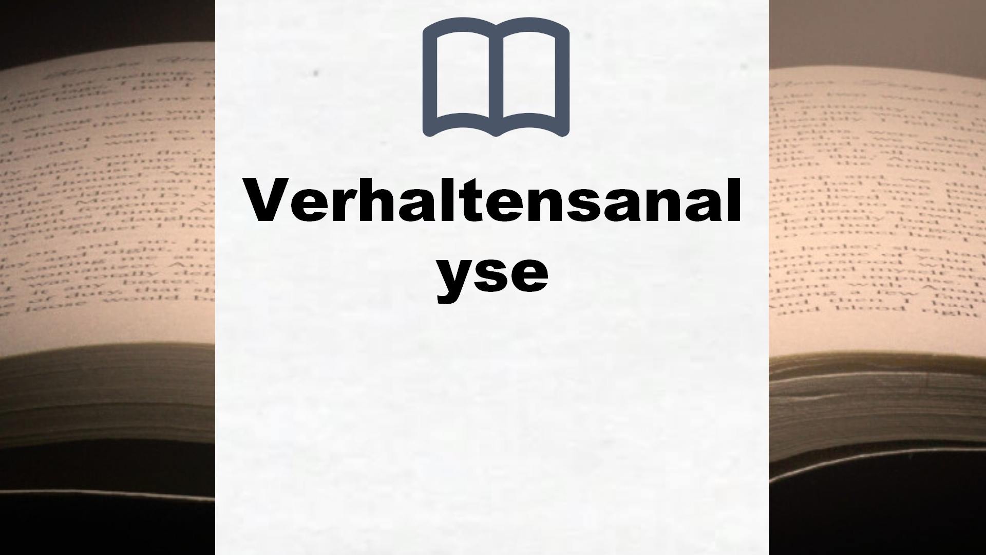 Bücher über Verhaltensanalyse