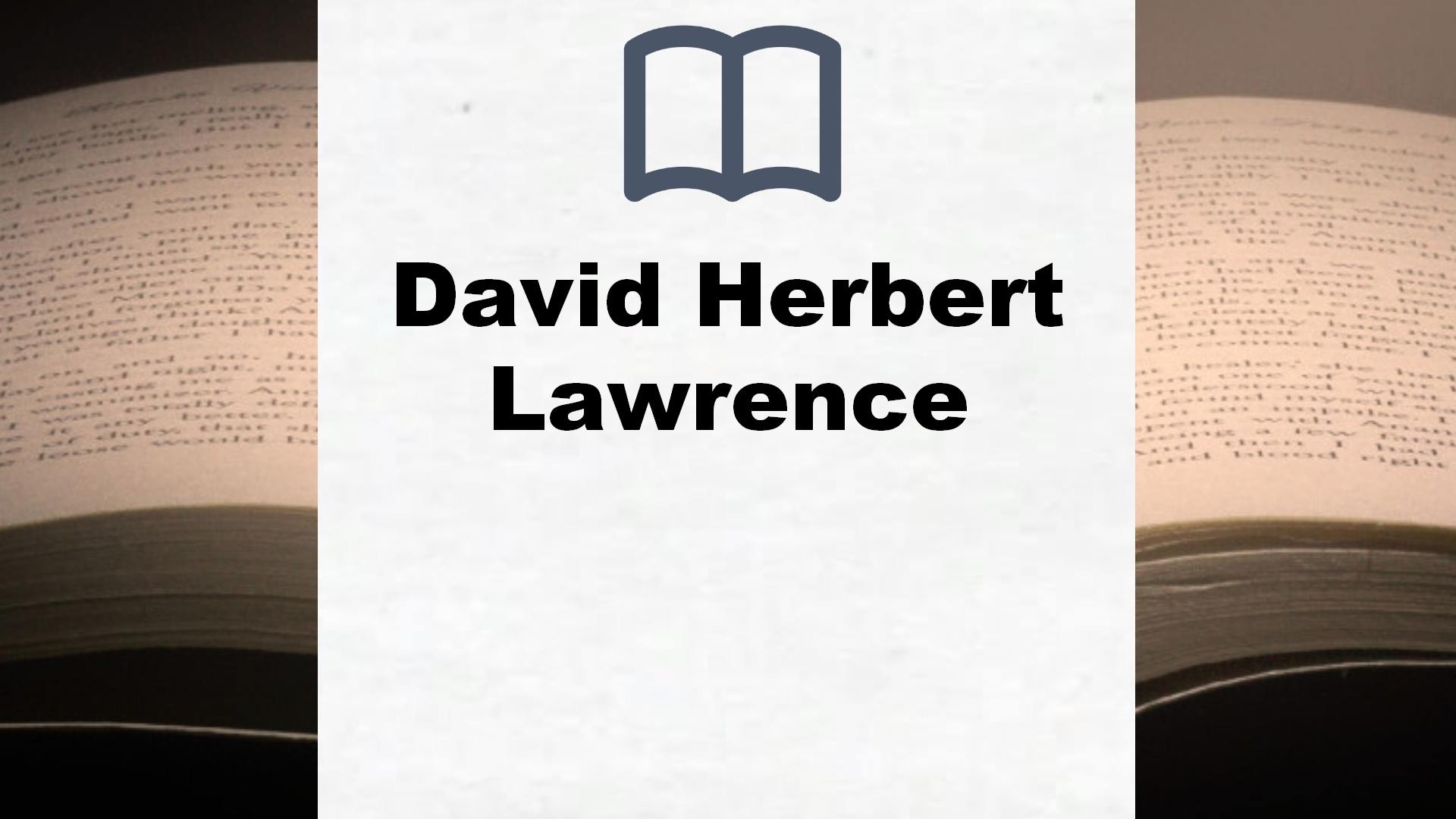 David Herbert Lawrence Bücher
