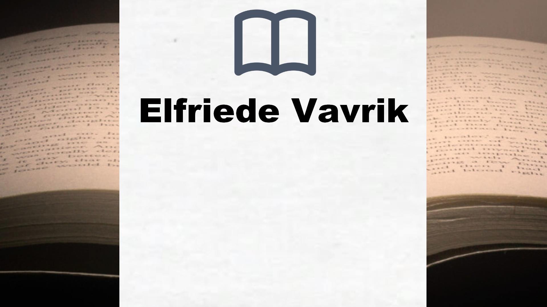 Elfriede Vavrik Bücher