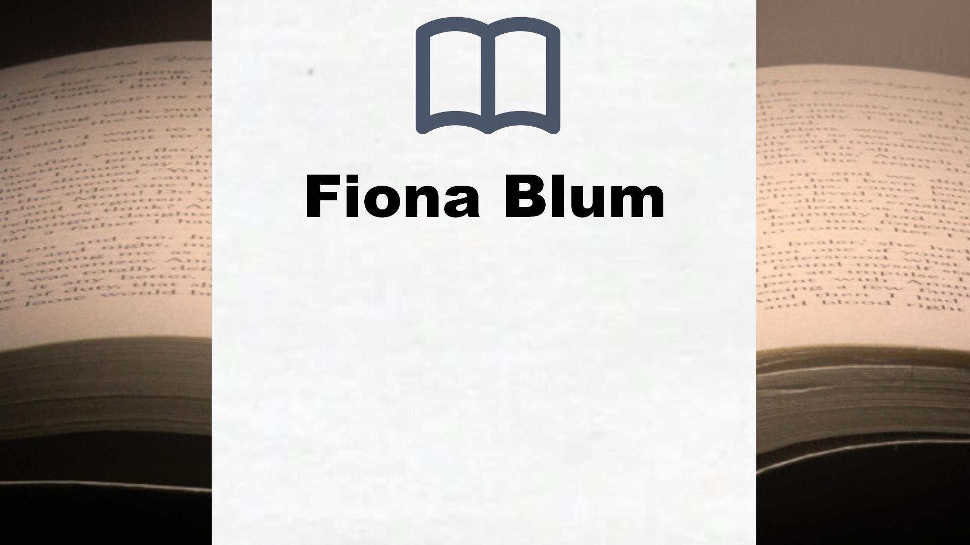 Fiona Blum Bücher