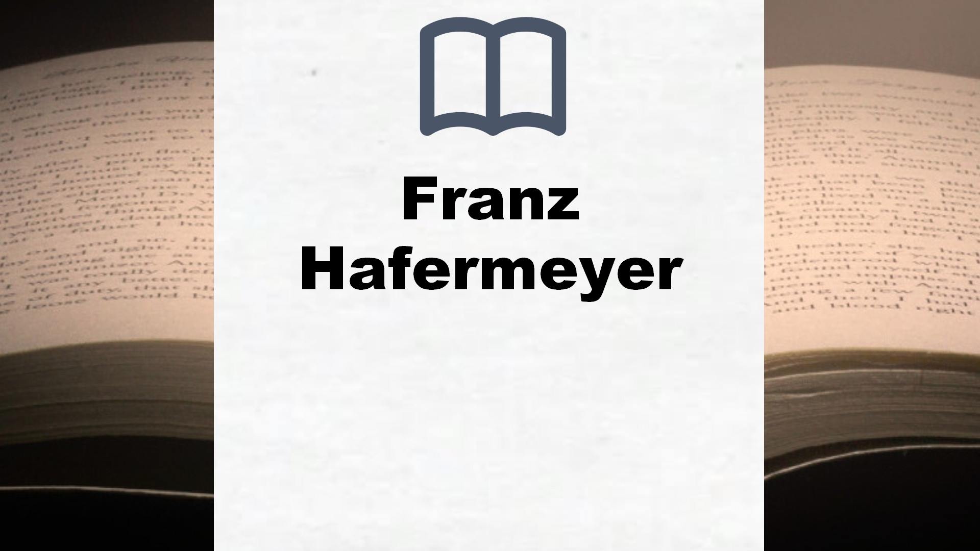 Franz Hafermeyer Bücher