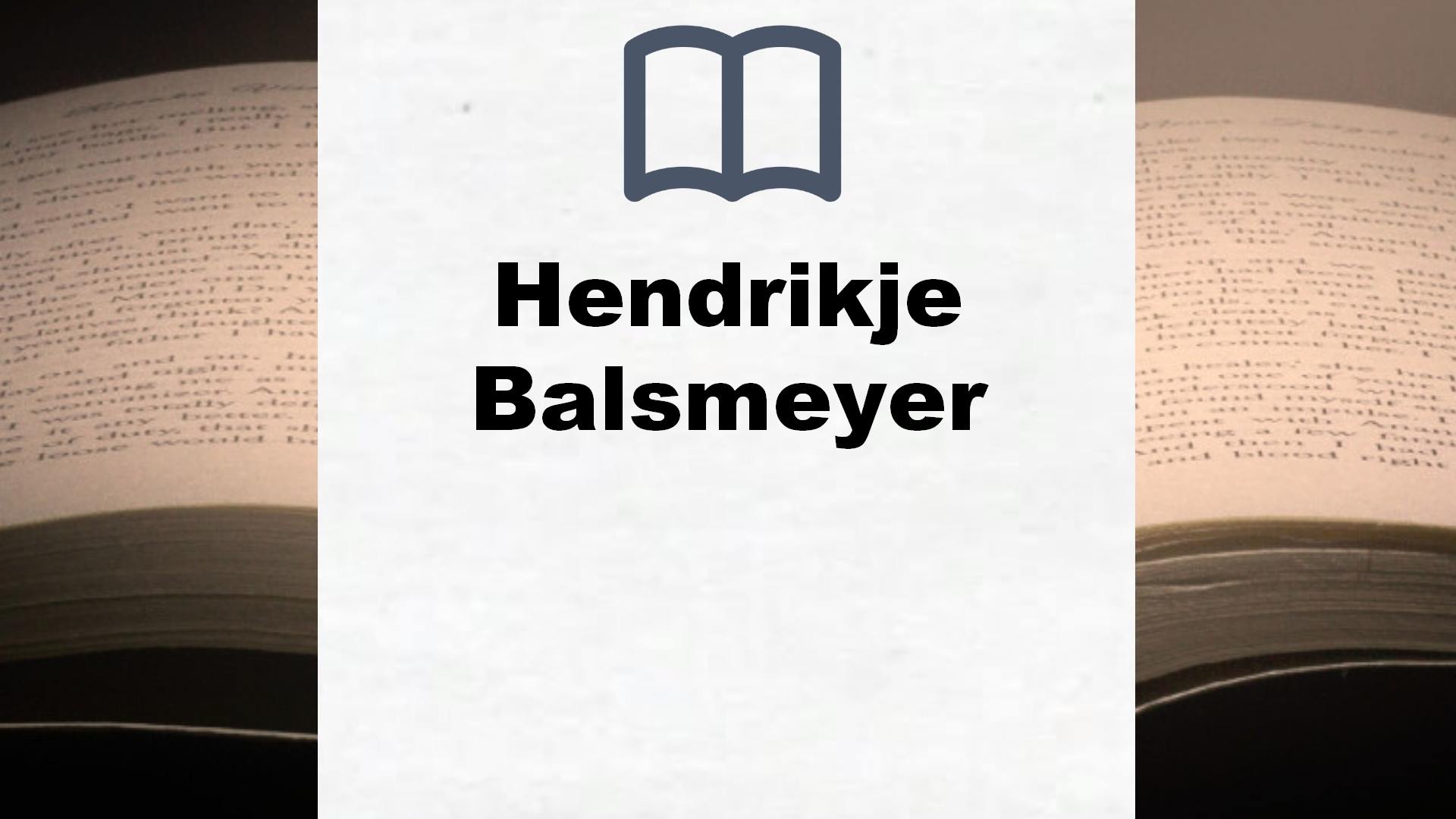 Hendrikje Balsmeyer Bücher