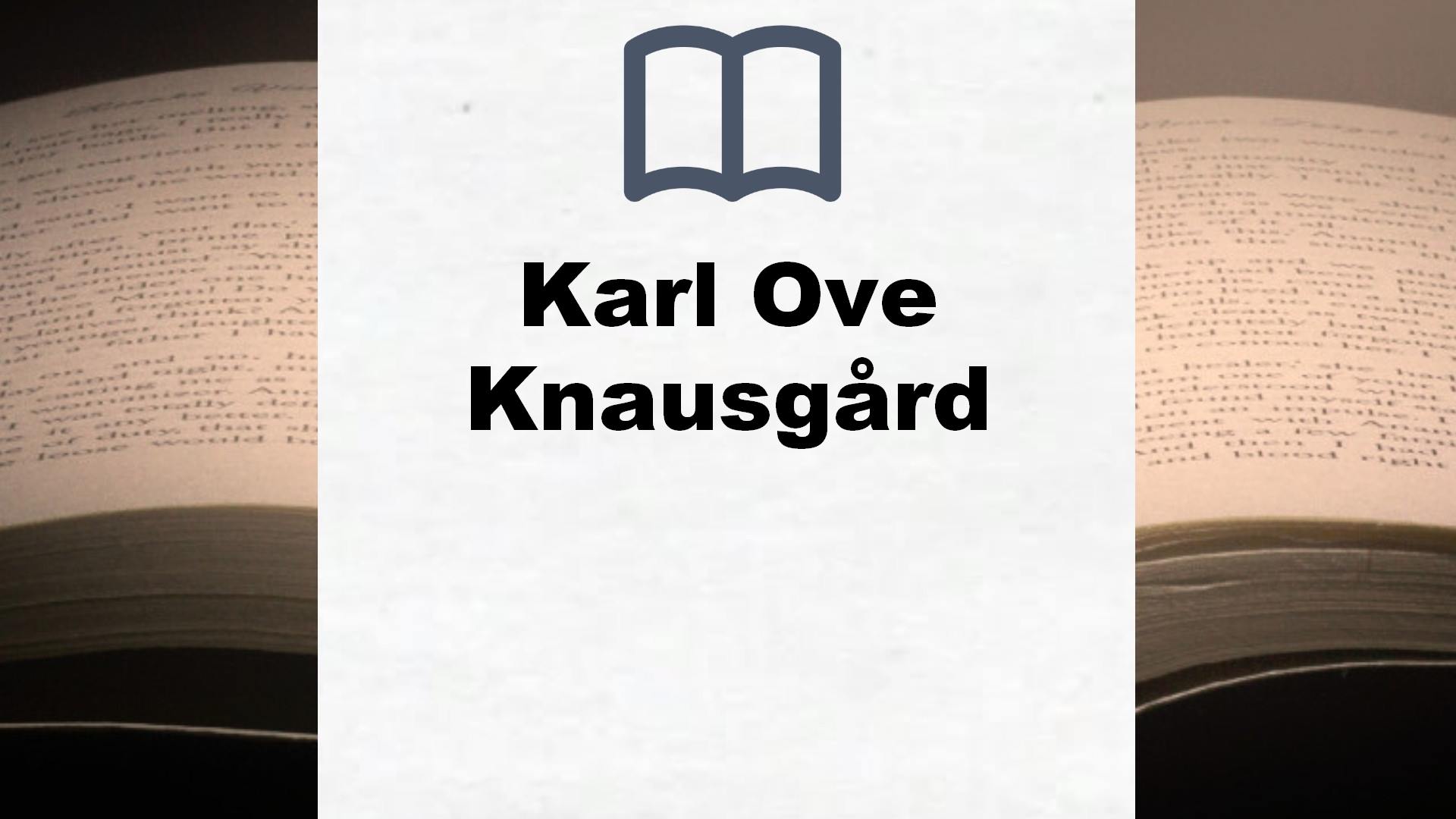 Karl Ove Knausgård Bücher