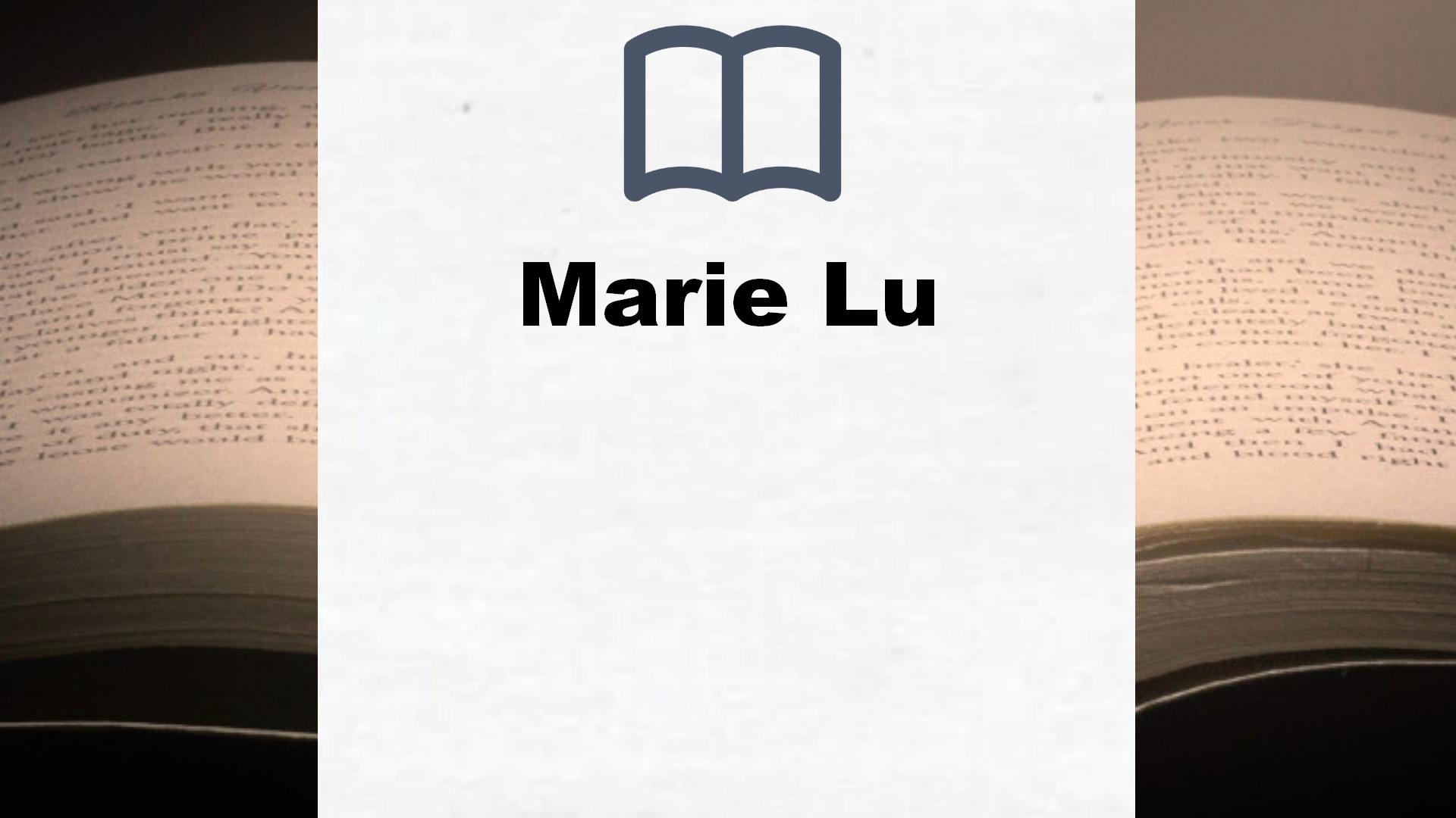 Marie Lu Bücher