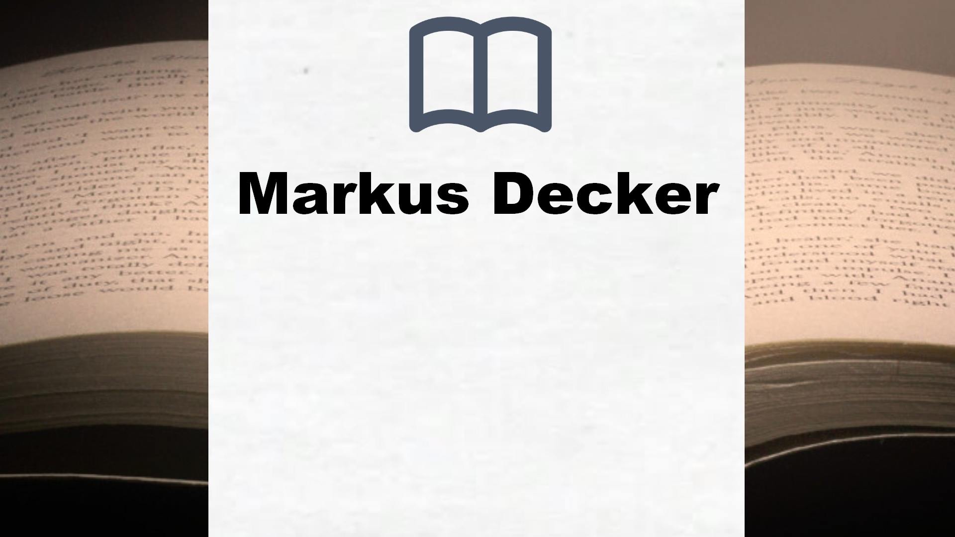 Markus Decker Bücher