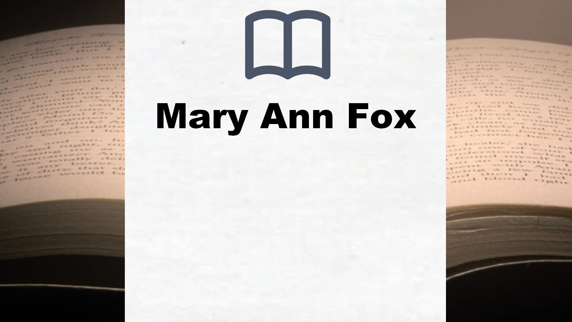 Mary Ann Fox Bücher