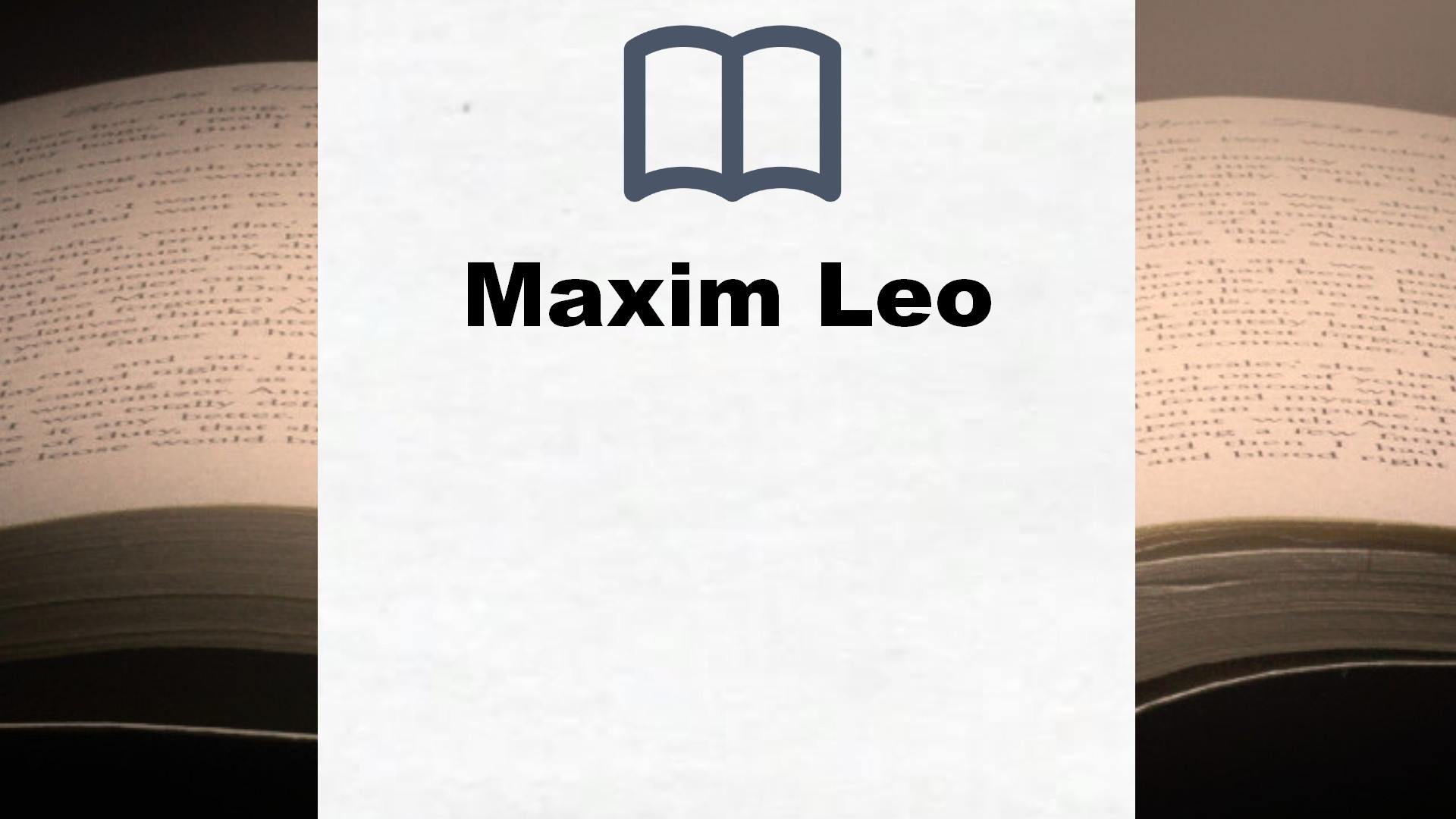 Maxim Leo Bücher