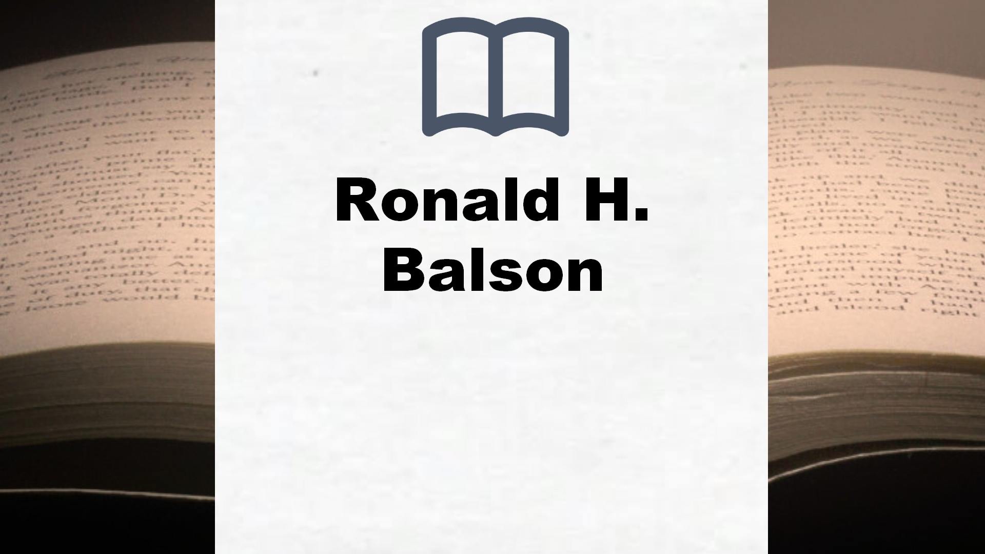 Ronald H. Balson Bücher