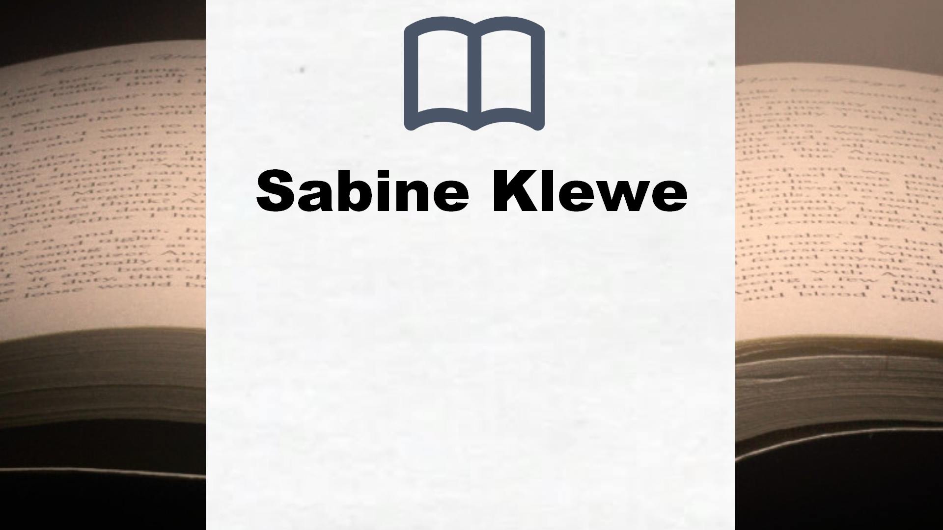 Sabine Klewe Bücher