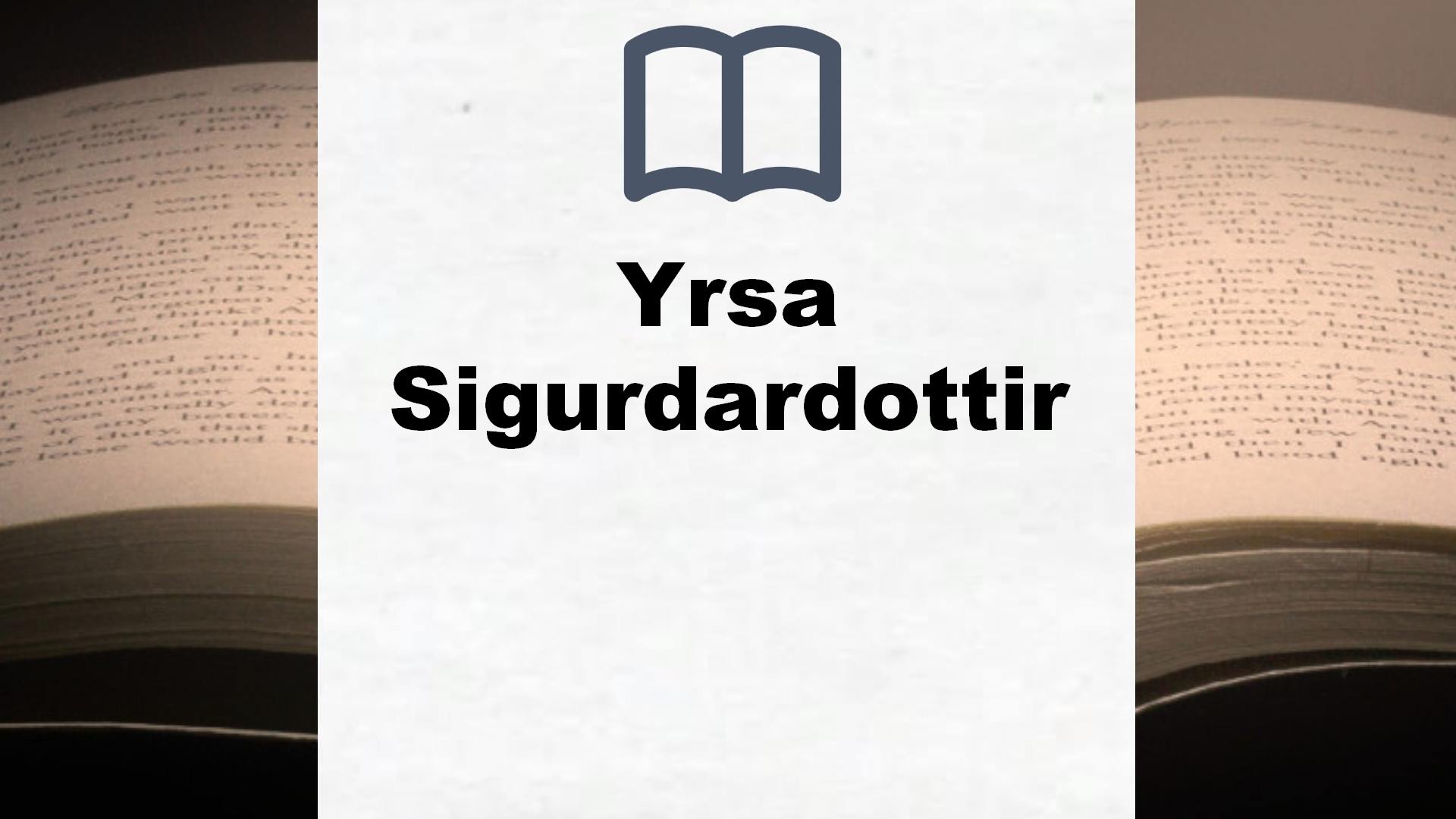 Yrsa Sigurdardottir Bücher